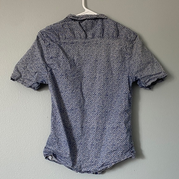 Kids Blue Patterned Polo Shirt - Picture 6 of 6